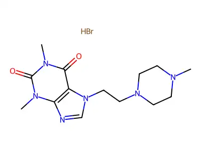 Theophylline, 7-(2-(4-methyl-1-piperazinyl)ethyl)-, hydrobromide structure