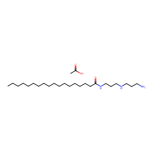 N-(3-((3-Aminopropyl)amino)propyl)stearamide monoacetate structure
