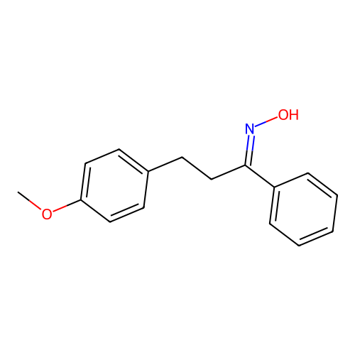 N-[3-(4-methoxyphenyl)-1-phenylpropylidene]hydroxylamine structure