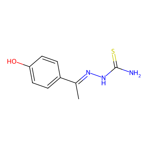 p-Hydroxyacetophenone thiosemicarbazone structure
