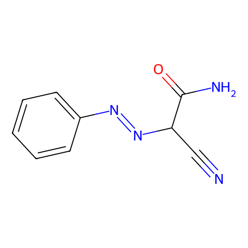 2-氰基-2-[(E)-苯基二氮烯基]乙酰胺 structure