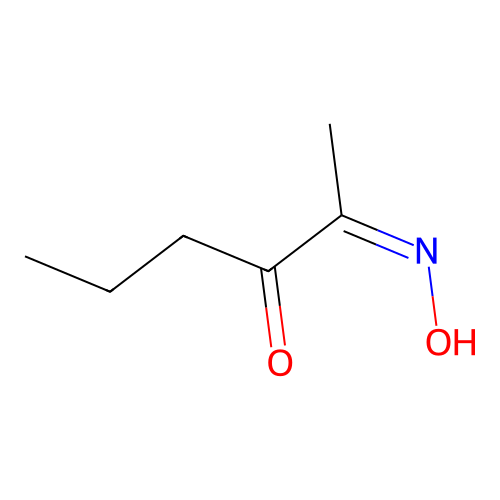(2Z)-2-hydroxyiminohexan-3-one structure