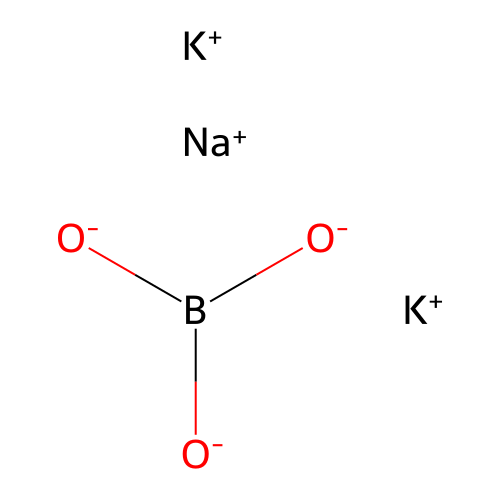 Dipotassium;sodium;borate structure