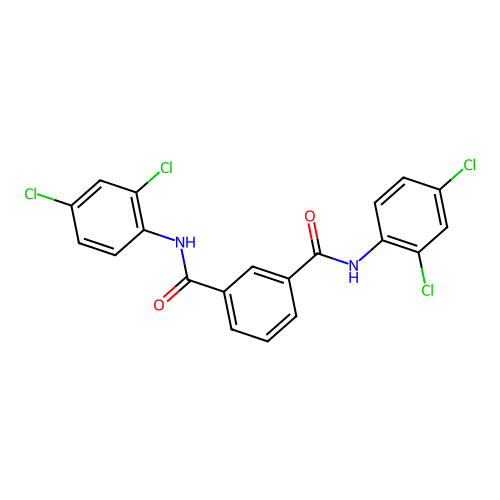 N,N'-bis(2,4-dichlorophenyl)benzene-1,3-dicarboxamide structure