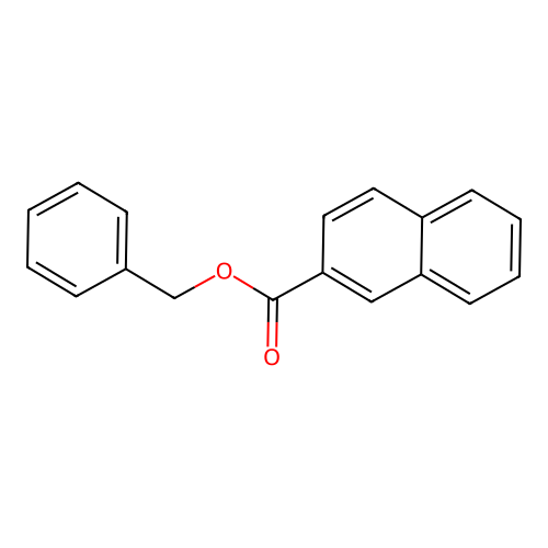 2-Naphthalenecarboxylic acid, phenylmethyl ester structure