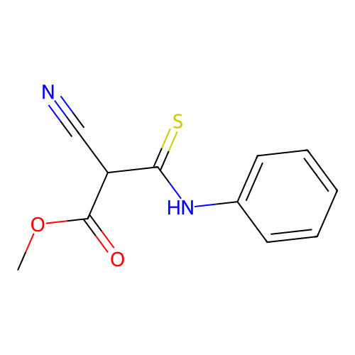 Methyl 2-cyano-3-(phenylamino)-3-thioxopropanoate structure