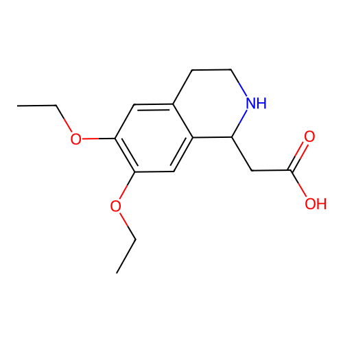 2-(6,7-diethoxy-1,2,3,4-tetrahydroisoquinolin-1-yl)acetic Acid structure