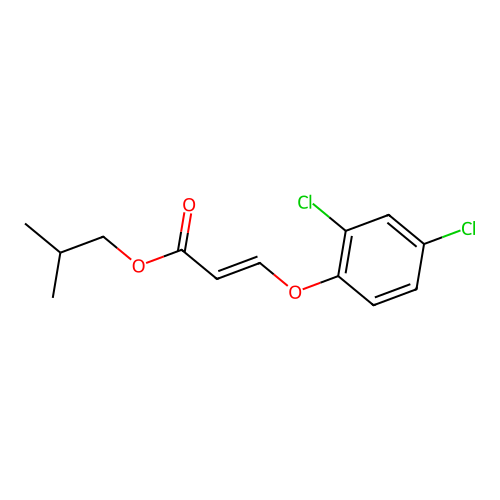 2-Propenoic acid, 3-(2,4-dichlorophenoxy)-, 2-methylpropyl ester, (E)- structure