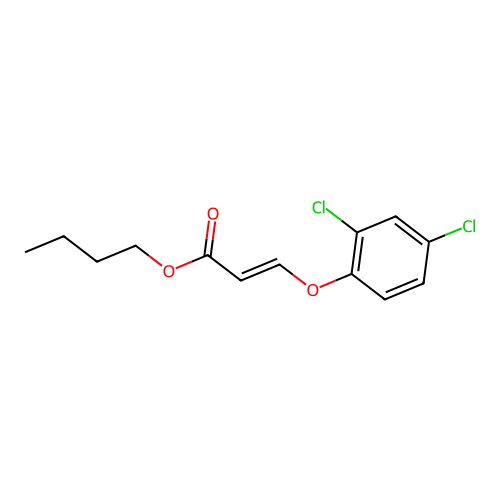 Butyl (E)-3-(2,4-dichlorophenoxy)-2-propenoate structure