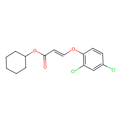 2-Propenoic acid, 3-(2,4-dichlorophenoxy)-, cyclohexyl ester, (E)- structure
