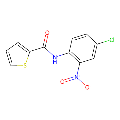 N-(4-chloro-2-nitrophenyl)thiophene-2-carboxamide structure