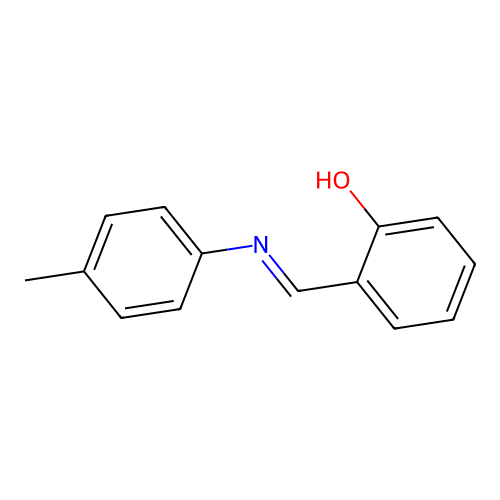 2-[(E)-[(4-methylphenyl)imino]methyl]phenol structure