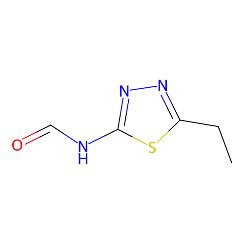 N-(5-ethyl-1,3,4-thiadiazol-2-yl)formamide structure