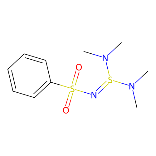 N-[Bis(dimethylamino)-lambda4-sulfanylidene]benzenesulfonamide structure