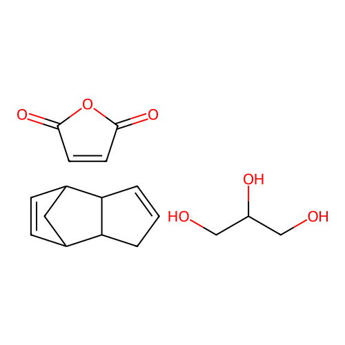 Furan-2,5-dione;propane-1,2,3-triol;tricyclo[5.2.1.02,6]deca-3,8-diene structure