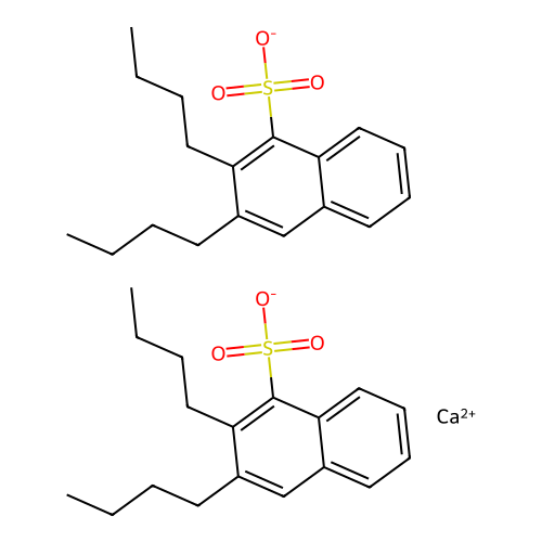 Calcium bis(dibutylnaphthalenesulphonate) structure