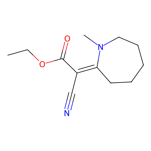 ethyl (2Z)-cyano(1-methylazepan-2-ylidene)ethanoate structure