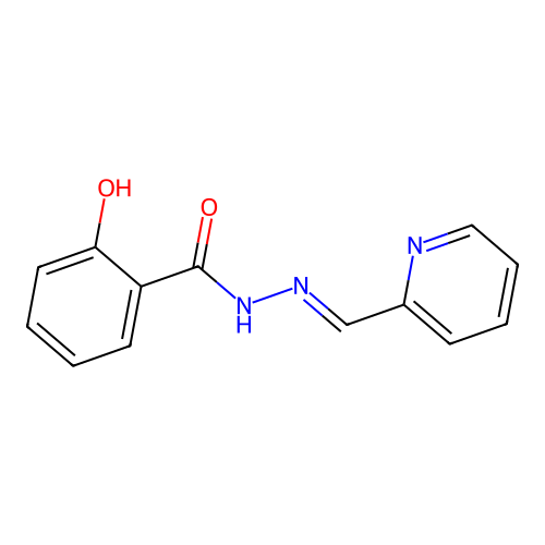 2-hydroxy-N'-[(E)-pyridin-2-ylmethylidene]benzohydrazide structure