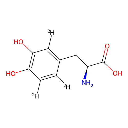 3-Hydroxy-L-(2,5,6-~2~H_3_)tyrosine structure