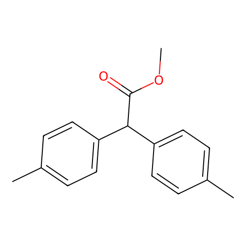Benzeneacetic acid, 4-methyl-alpha-(4-methylphenyl)-, methyl ester structure