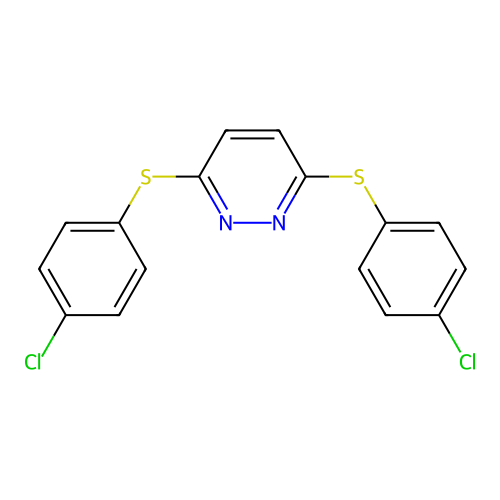 3,6-Bis[(4-chlorophenyl)sulfanyl]pyridazine structure
