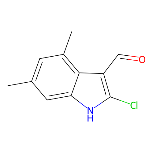 2-chloro-4,6-dimethyl-1H-indole-3-carbaldehyde structure