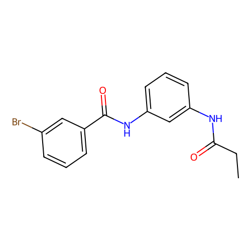 3-bromo-N-[3-(propanoylamino)phenyl]benzamide structure