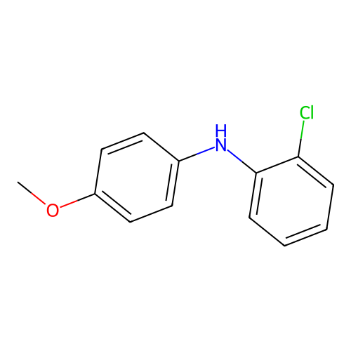 Benzenamine, 2-chloro-N-(4-methoxyphenyl)- structure
