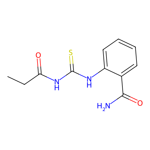 2-(Propanoylcarbamothioylamino)benzamide structure