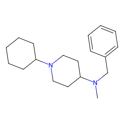 N-benzyl-1-cyclohexyl-N-methylpiperidin-4-amine structure