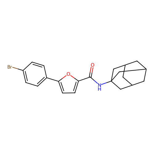 N-(1-adamantyl)-5-(4-bromophenyl)furan-2-carboxamide structure