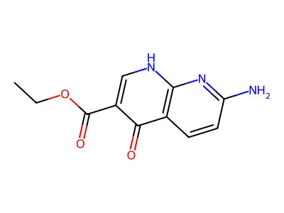 Ethyl 7-amino-4-oxo-1,4-dihydro-1,8-naphthyridine-3-carboxylate structure