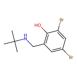 2,4-Dibromo-6-[(tert-butylamino)methyl]phenol structure