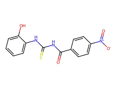 Benzamide, N-[[(2-hydroxyphenyl)amino]thioxomethyl]-4-nitro- structure