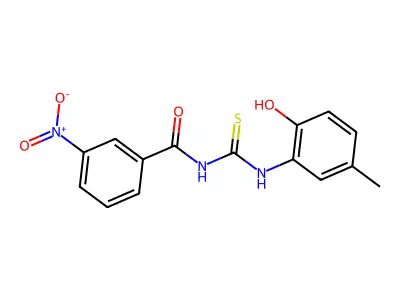N-[(2-hydroxy-5-methylphenyl)carbamothioyl]-3-nitrobenzamide structure