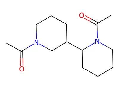 2,3'-Bipiperidine, 1,1'-diacetyl- structure