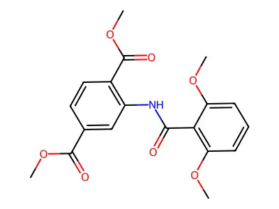 Dimethyl 2-[(2,6-dimethoxybenzoyl)amino]benzene-1,4-dicarboxylate structure
