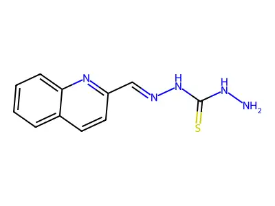 1-Amino-3-(quinolin-2-ylmethylideneamino)thiourea structure
