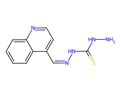 1-Amino-3-(quinolin-4-ylmethylideneamino)thiourea structure