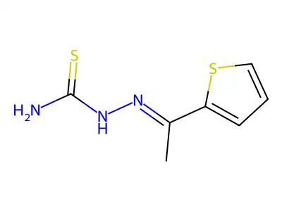 ((Z)-1-thiophen-2-ylethylideneamino)thiourea structure
