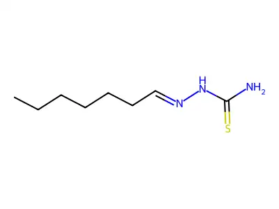 (Heptylideneamino)thiourea structure