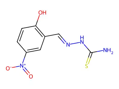 Hydrazinecarbothioamide, 2-[(2-hydroxy-5-nitrophenyl)methylene]- structure