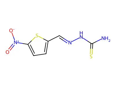 [(5-Nitrothiophen-2-yl)methylideneamino]thiourea structure