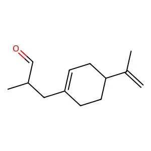 1-Cyclohexene-1-propanal, alpha-methyl-4-(1-methylethenyl)- structure