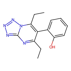 2-(5,7-Diethyltetrazolo[1,5-a]pyrimidin-6-yl)phenol structure