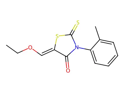 5-Ethoxymethylene-2-thioxo-3-o-tolyl-4-thiazolidinone structure