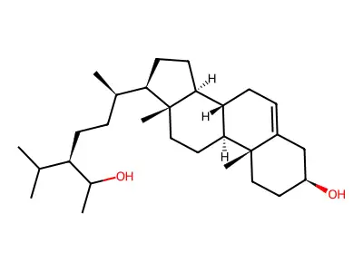 Stigmast-5-ene-3beta,28-diol structure