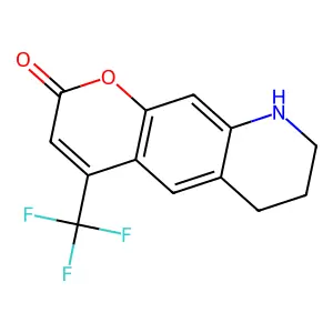 6,7,8,9-Tetrahydro-4-(trifluoromethyl)-2H-pyrano(3,2-g)quinolin-2-one structure
