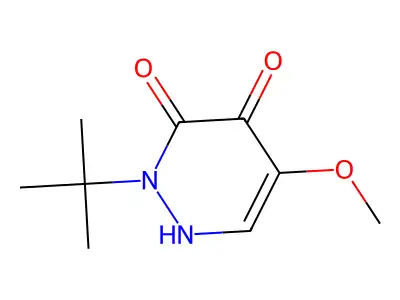 2-tert-butyl-5-methoxy-1H-pyridazine-3,4-dione structure