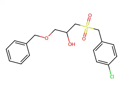 1-[(4-Chlorophenyl)methylsulfonyl]-3-phenylmethoxypropan-2-ol structure